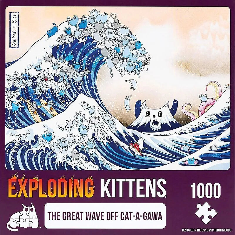 Puzzle Exploding Kittens : The Great Wave Off Cat-a-Gawa (1000 pièces)