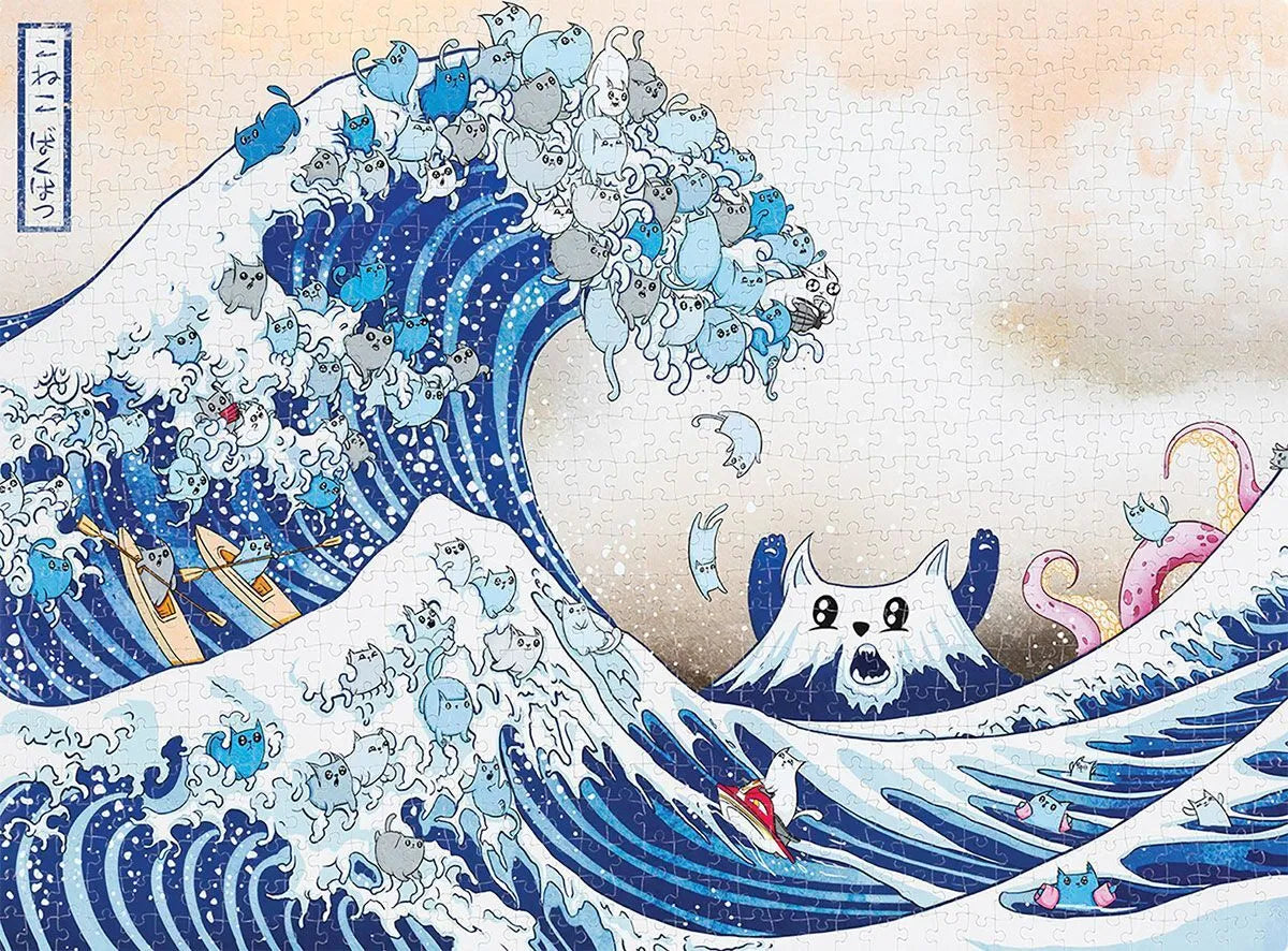 Puzzle Exploding Kittens : The Great Wave Off Cat-a-Gawa (1000 pièces)