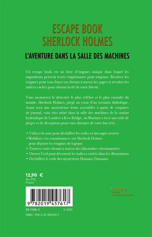 ESCAPE BOOK SHERLOCK HOLMES : L'AVENTURE DANS LA SALLE DES MACHINES